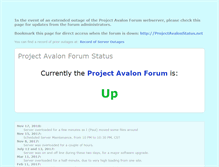 Tablet Screenshot of projectavalonstatus.net